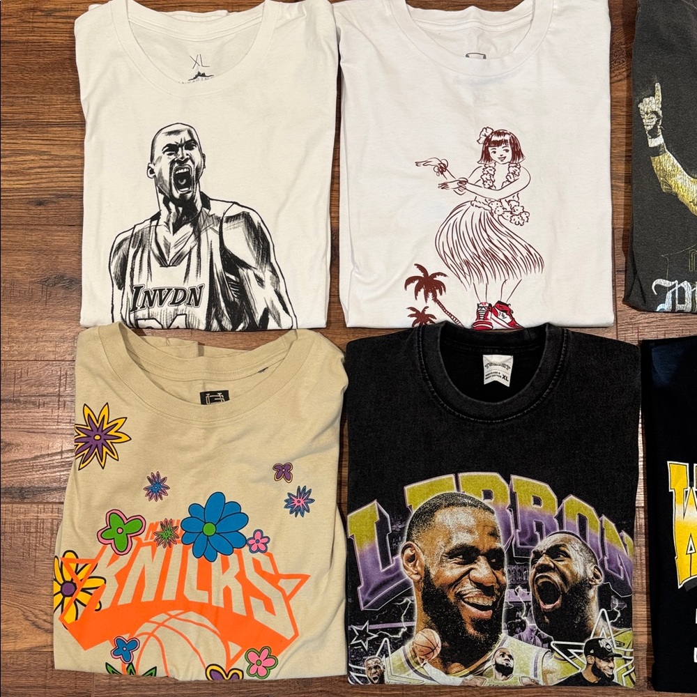 Men’s 8 T-Shirt Graphic Lot sz: Xl